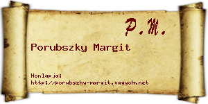 Porubszky Margit névjegykártya